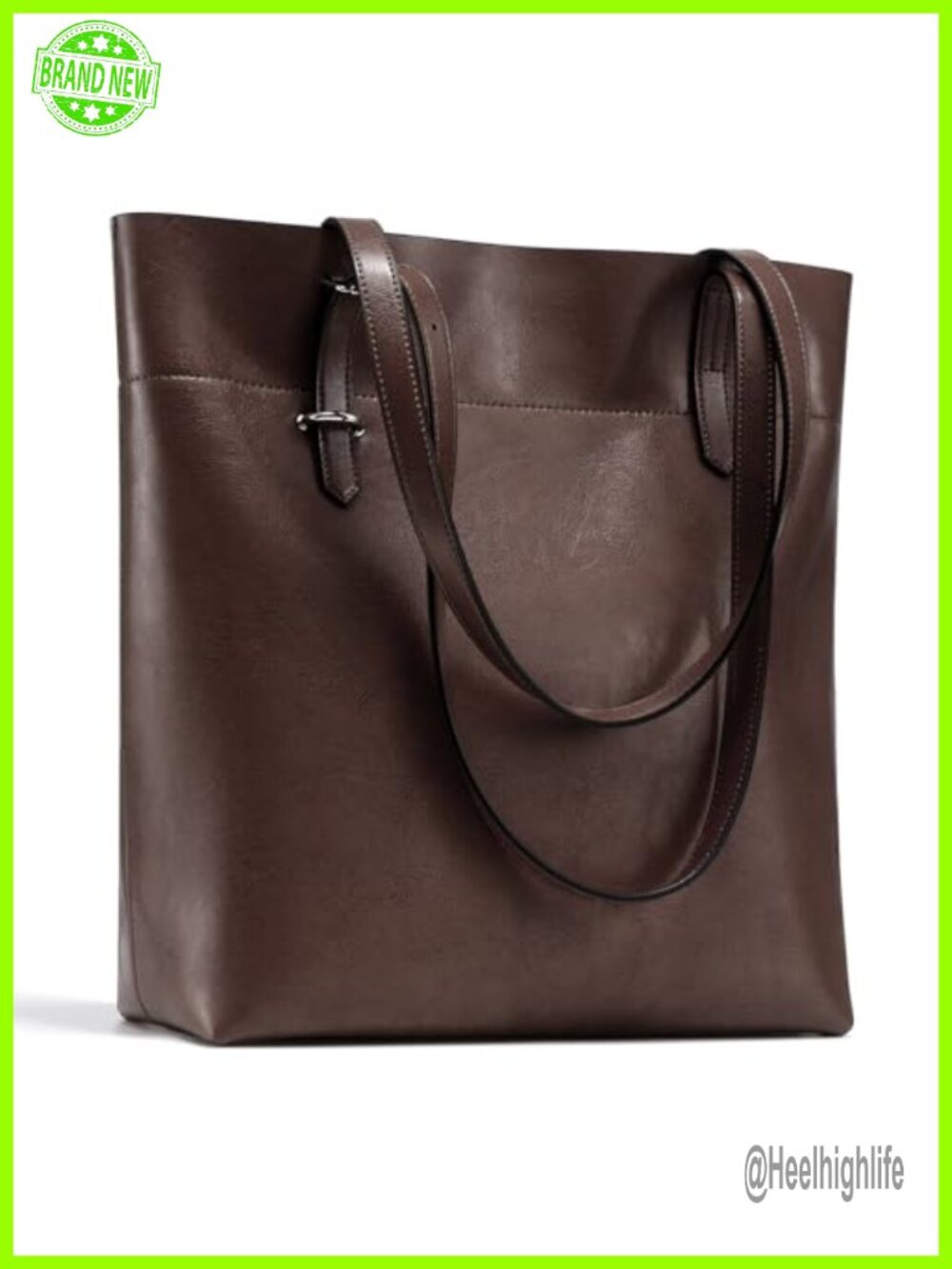 Genuine Leather Tote Bag Large Womens Shoulder Bag Adjustable Strap